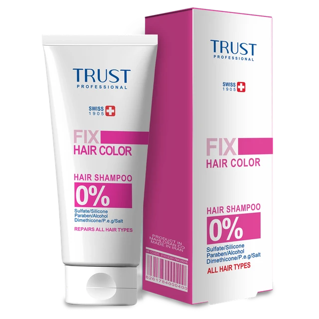 شامپو تخصصی تثبیت رنگ و ترمیم مو تراست